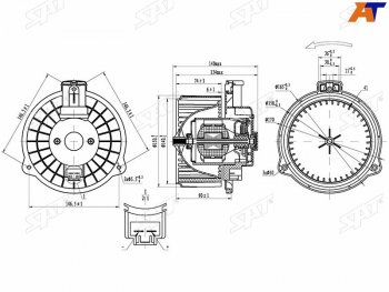 Мотор отопителя салона TOYOTA LEXUS RX300330350400H 03-08 (LHD)                                   SAT ST-87103-48040