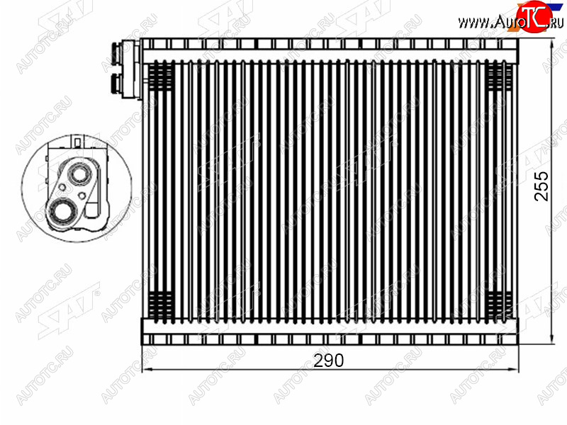 4 999 р. Испаритель кондиционера TOYOTA LC PRADO 120 HILUX4RUNNER FJ CRUISER LEXUS GX470 02-05 SAT ST-88501-35100  с доставкой в г. Воронеж