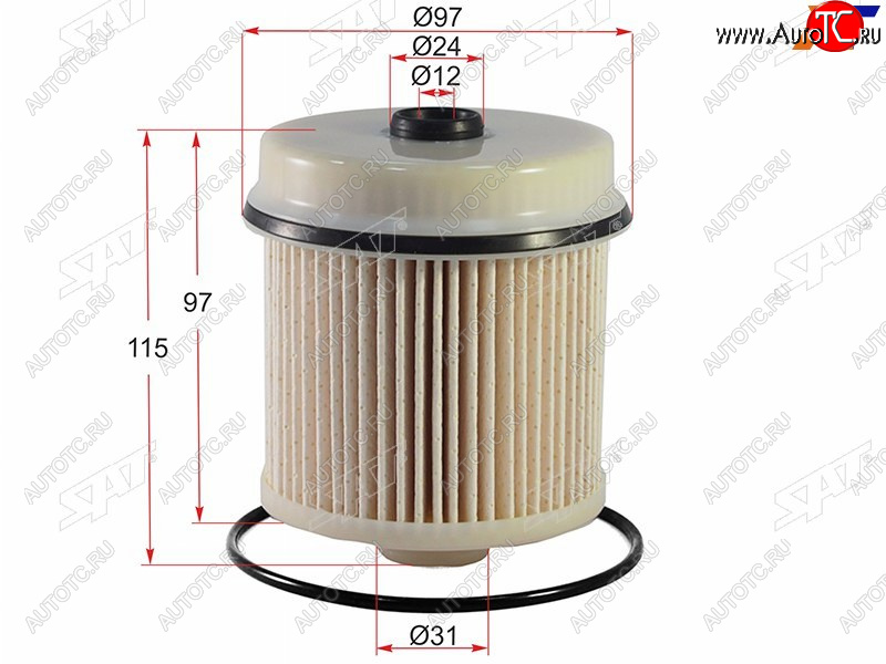 379 р. Фильтр топливный ISUZU FORWARD 4HK6HKELF NHRNKRNPRNQR 4HK4JJ1NISSAN ATLAS 4JJ1 07-13          SAT ST-8-98203-599-0  с доставкой в г. Воронеж