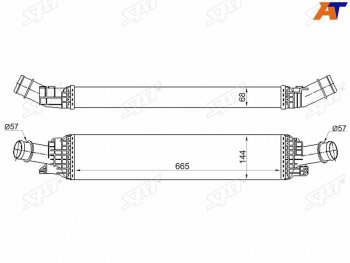 5 649 р. Интеркулер AUDI A4 07-A5 07-A6 11-Q5 08- SAT ST-8K0145805G  с доставкой в г. Воронеж. Увеличить фотографию 3