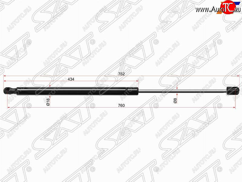 699 р. Упор капота SAT Audi A4 B8 дорестайлинг, универсал (2007-2011)  с доставкой в г. Воронеж