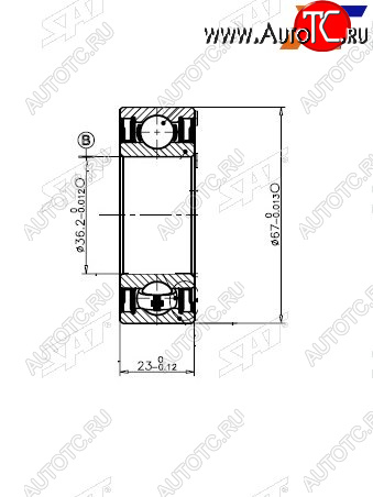 619 р. Подшипник привода TOYOTA SCEPTERGRACIACORONAMARK 2CROWNARISTO 4WD 92- SAT ST-90363-36001  с доставкой в г. Воронеж