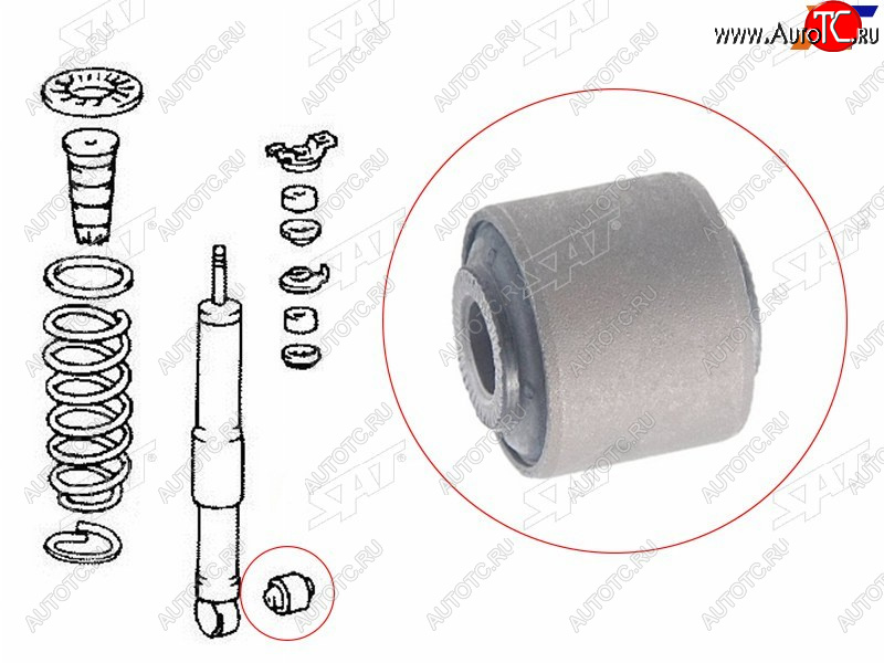 248 р. Сайлентблок Toyota Land Cruiser (J100,J200) 98-21  Land Cruiser Prado (J120) 02-09  Great Wall Hov SAT ST-90385-19010  с доставкой в г. Воронеж