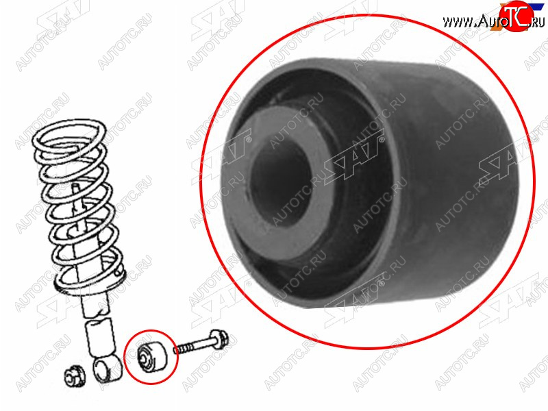 257 р. Сайлентблок Nissan Murano 07-22  Teana 03-14  Toyota Crown 95-07  Mark II (X90,X100,X110) 92-04  SAT ST-90389-12016  с доставкой в г. Воронеж