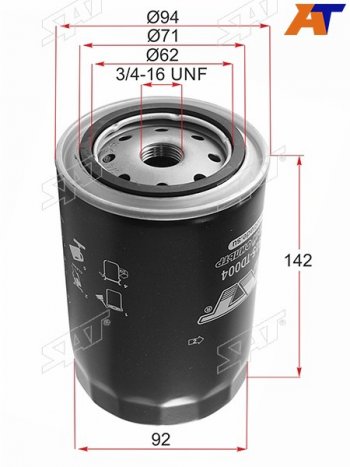 399 р. Фильтр масляный TOYOTA L,3L,2L,2LT,3V,4V,4,5VEU,4VU,2B,3B,11B,13B,2J,1FZFE -99 SAT ST-90915-TD004  с доставкой в г. Воронеж. Увеличить фотографию 1