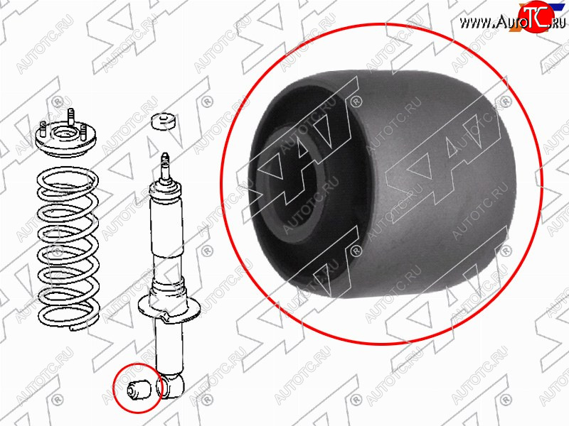 260 р. Сайлентблок Toyota Land Cruiser Prado (J90,J120) 96-09  Lexus GX 02-09  Toyota 4Runner 89-95  FJ SAT ST-90903-89012  с доставкой в г. Воронеж