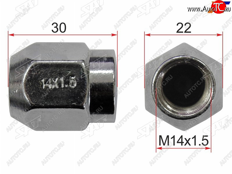 95 р. Гайка колесная конус TOYOTA DYNA150TOYOACE G15LAND CRUISER 100200TUNDRA SAT ST-90942-01101  с доставкой в г. Воронеж
