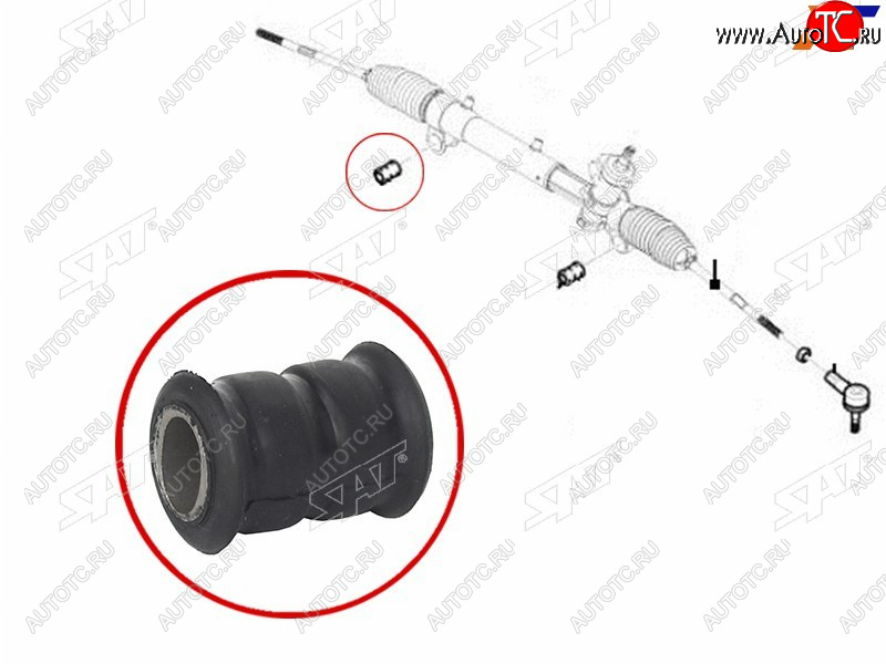 196 р. Втулка рулевой рейки Chevrolet Captiva 06-15  Opel Antara 06-15  Daewoo Winstorm 06-10 SAT ST-93743423B  с доставкой в г. Воронеж