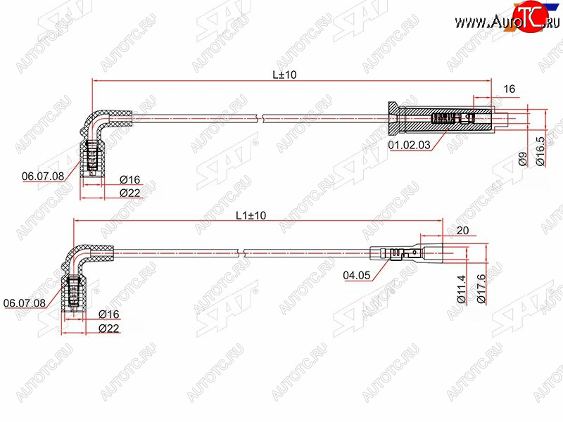1 149 р. Провода высоковольтные CHEVROLET AVEO 03-08 1.4 F14S3 A14SMSLANOS 05- A14SMS SAT ST-96305387  с доставкой в г. Воронеж