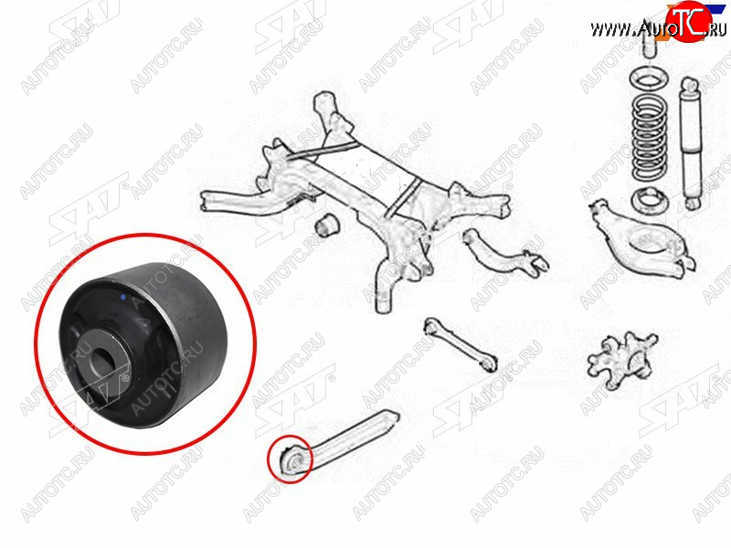 629 р. Сайлентблок Chevrolet Captiva 06-15  Opel Antara 06-15  Daewoo Winstorm 06-10 SAT ST-96626481B  с доставкой в г. Воронеж