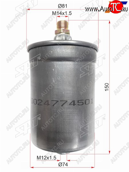 599 р. Фильтр топливный MERCEDES 190 1.82.3 82-93C-CLASS W202 93-94E-CLASS W124W210 93-95 SAT ST-A0024774501  с доставкой в г. Воронеж