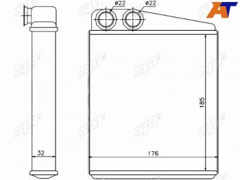 1 759 р. Радиатор отопителя салона AUDI A3S3 03-TT 06-SEAT ALTEATOLEDO 04- LEON 05-SKODA OCTAVIA SAT ST-AU07-395-0  с доставкой в г. Воронеж. Увеличить фотографию 1