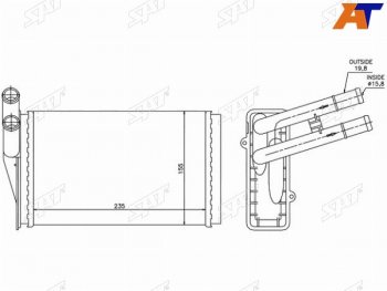 1 149 р. Радиатор отопителя салона AUDI 80 86-96A4S4 94-SKODA SUPERB 02- VW PASSAT 96- PASSAT 00-(трубча SAT ST-AU22-395-0  с доставкой в г. Воронеж. Увеличить фотографию 1