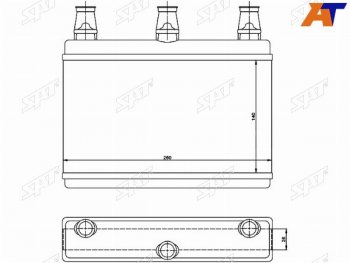 2 279 р. Радиатор отопителя салона  BMW 5 E60E61 03- 6 E63E64 04- SAT ST-BM60-395-0  с доставкой в г. Воронеж. Увеличить фотографию 1