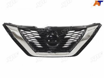 Решетка радиатора SAT Nissan Qashqai 2 J11 рестайлинг (2017-2022) (молдинг хром)