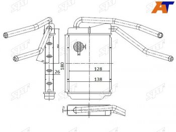 1 849 р. Радиатор отопителя салона DAEWOO NEXIA 96- SAT ST-DW25-395-0  с доставкой в г. Воронеж. Увеличить фотографию 3