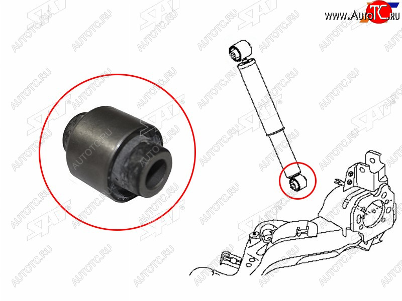 579 р. Сайлентблок Nissan Qashqai 06-13  X-Trail 07-15  Qashqai+2 08-14  Renault Koleos 08-16 SAT ST-E6210-JG01A-B2  с доставкой в г. Воронеж