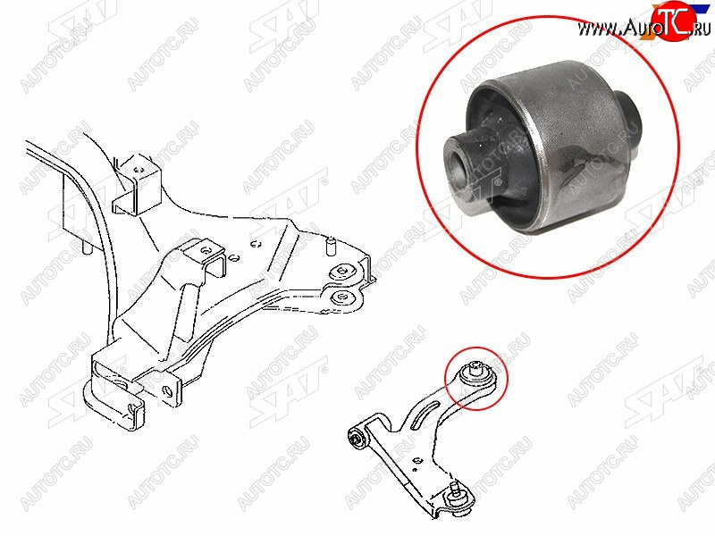629 р. Сайлентблок Ford Escape 00-12  Maverick 93-07  Mazda Tribute 00-07 SAT ST-EC01-34-300J-BB  с доставкой в г. Воронеж