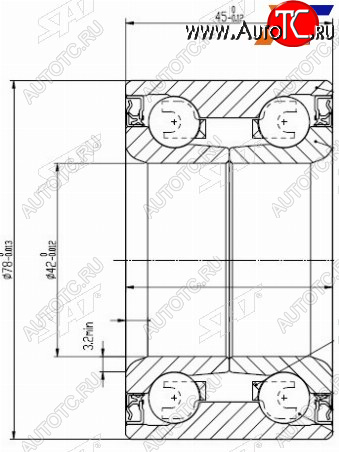 1 299 р. Подшипник передней ступицы FORD ESCAPEMAVERICKMAZDA TRIBUTE 00- SAT ST-EC01-33-048  с доставкой в г. Воронеж