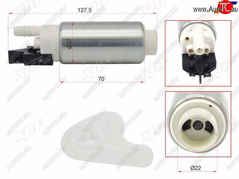 1 199 р. Топливный насос CITROEN C4C5BERLINGOPEUGEOT307206607PARTNERRENAULT SAT ST-FP21  с доставкой в г. Воронеж