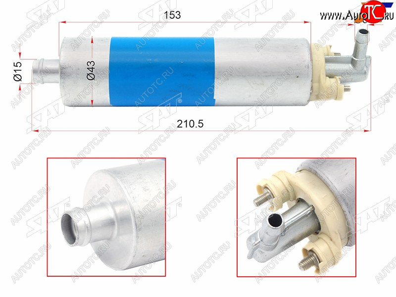 4 199 р. Топливный насос Mercedes W124W140W163W202W210W220W461 SAT ST-FP19  с доставкой в г. Воронеж