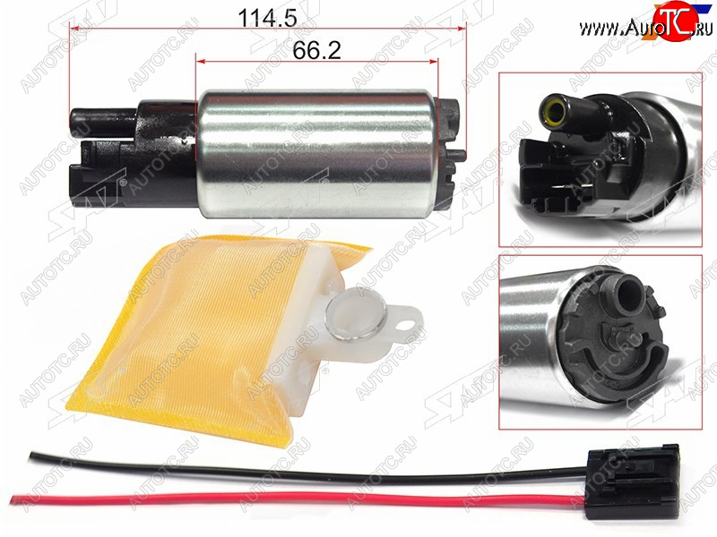 1 099 р. Топливный наcос 12V, 3BAR, 90LH  1KRFE SAT ST-FP12  с доставкой в г. Воронеж