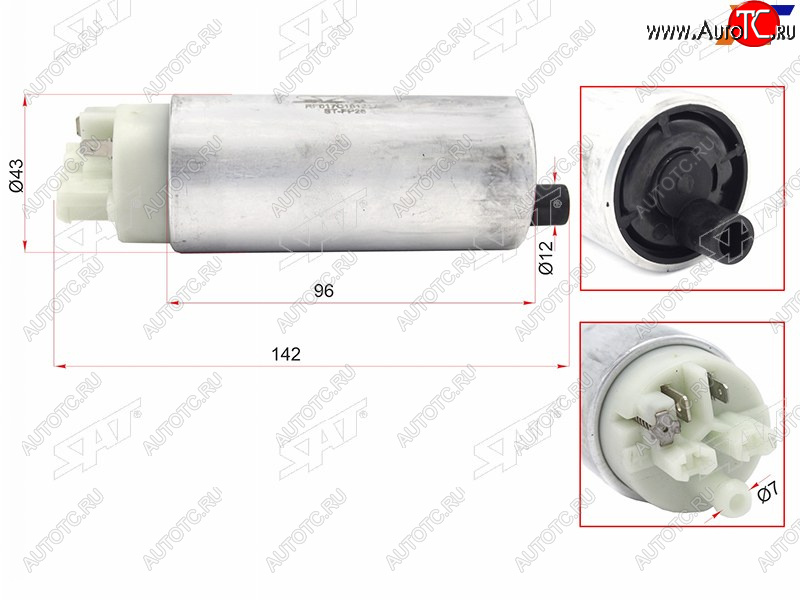 1 899 р. Топливный насос BMW E30 87-91E34 89-97E36 90-98E46 99-00 SAT ST-FP26  с доставкой в г. Воронеж
