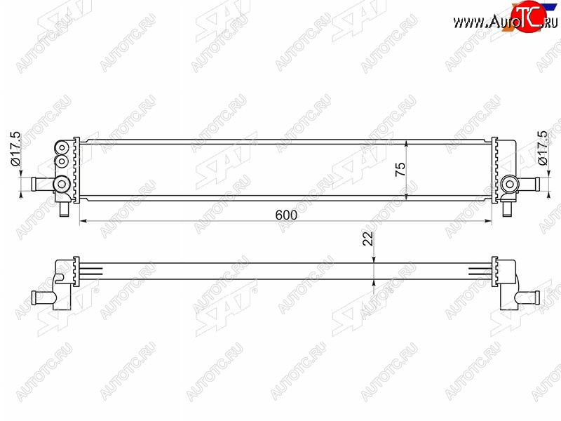 7 299 р. Радиатор инвертора LEXUS CT200H 10- SAT ST-G9010-76010  с доставкой в г. Воронеж