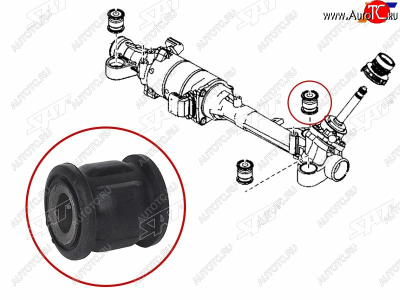 199 р. Втулка рулевой рейки Mazda 6 07-12  Atenza 07-12 SAT ST-GDK6-32-123B  с доставкой в г. Воронеж