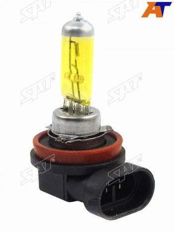 213 р. Лампа головного освещения галогенная желтая H11 12V 55W SAT ST-H11Y-12V  с доставкой в г. Воронеж. Увеличить фотографию 1