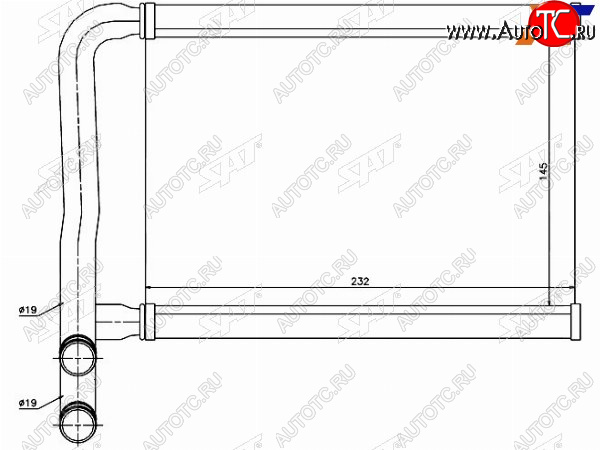 2 399 р. Радиатор отопителя салона  HYUNDAI ACCENT 05-KIA RIO 05- SAT ST-HNA5-395-0  с доставкой в г. Воронеж