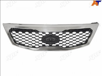 Решетка радиатора SAT KIA Sorento XM дорестайлинг (2009-2012) (хром)