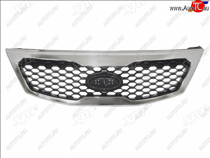 5 999 р. Решетка радиатора SAT KIA Sorento XM дорестайлинг (2009-2012) (хром)  с доставкой в г. Воронеж
