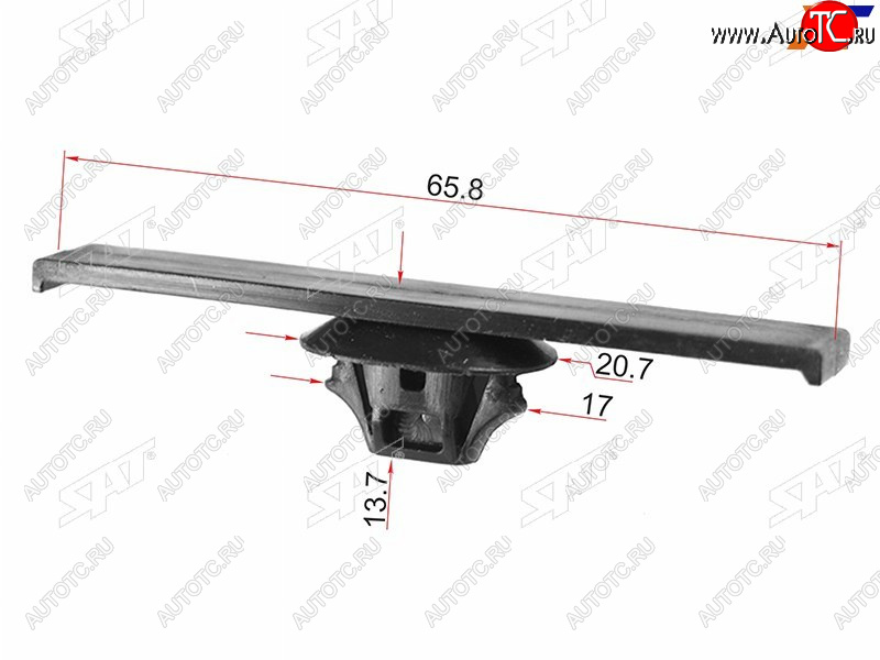 225 р. Клипса хомут эл. проводки TOYOTALEXUS (1 шт.) SAT ST-KJ-2347  с доставкой в г. Воронеж