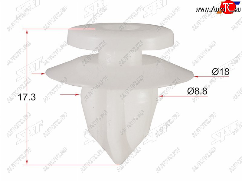 9 р. Клипса TOYOTALEXUS (1 шт.)                                                                          SAT ST-KJ-361  с доставкой в г. Воронеж