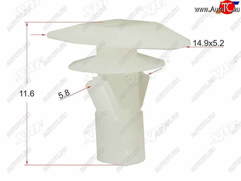 68 р. Клипса накладки двери FORDTOYOTAMAZDA (1 шт.) SAT ST-KJ-528  с доставкой в г. Воронеж