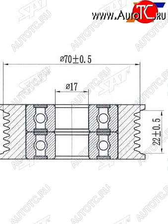 1 059 р. Ролик приводного ремня обводной MAZDA 36ATENZACX-5 08- SAT ST-L510-15-930A  с доставкой в г. Воронеж