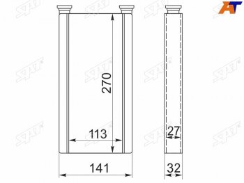 2 799 р. Радиатор отопителя салона TOYOTA HARRIERARISTO #ZS16# 97-05PROGRESS LEXUS RX300GS300 97-05 SAT ST-LX45-395-0  с доставкой в г. Воронеж. Увеличить фотографию 1