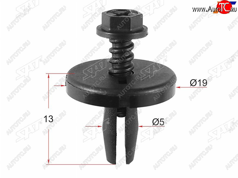 19 р. Клипса обшивки капота FORD (1 шт.) SAT ST-M10798  с доставкой в г. Воронеж