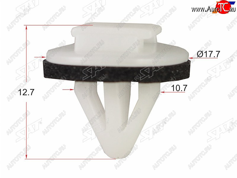 113 р. Клипса универсальная молдинга (1 шт.) SAT ST-M11576  с доставкой в г. Воронеж
