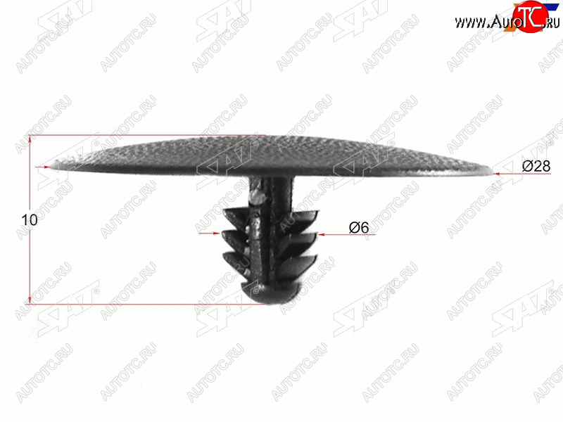 135 р. Клипса крепления обшивки капота NISSAN SENTRA (1 шт.) SAT ST-M11829  с доставкой в г. Воронеж