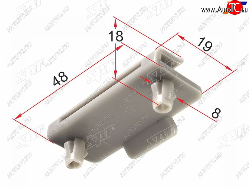 47 р. Клипса крепления фары TOYOTA HIGHLANDERKLUGER 00-07 низ (1 шт.) SAT ST-M12223  с доставкой в г. Воронеж