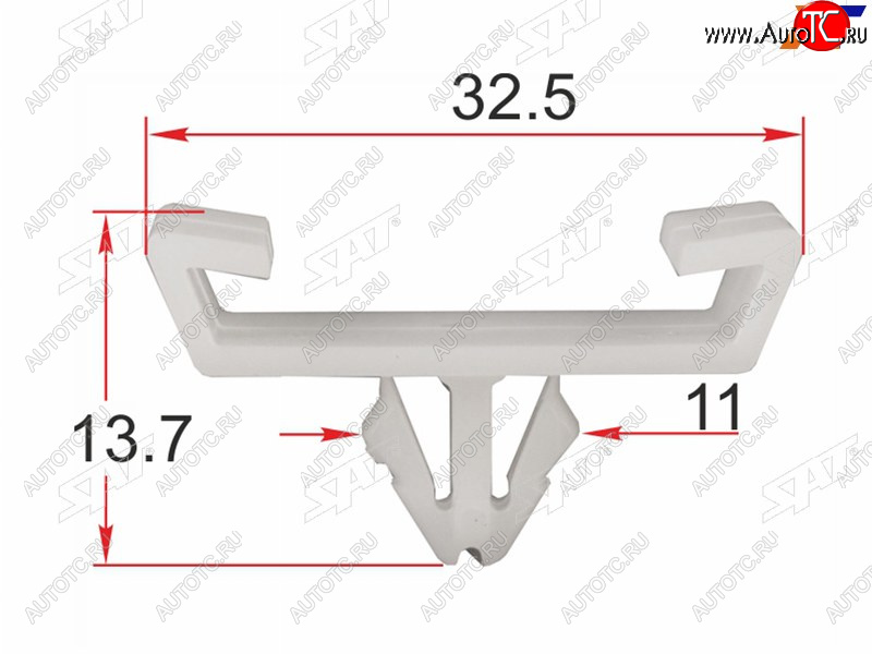 299 р. Клипса молдинга кузова VAG (1 шт.) SAT ST-M12258  с доставкой в г. Воронеж