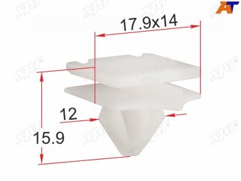299 р. Клипса молдинга кузова GM (1 шт.) SAT ST-M12297  с доставкой в г. Воронеж. Увеличить фотографию 1