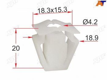 299 р. Клипса крепления бампера VAG (1 шт.) SAT ST-M12447  с доставкой в г. Воронеж. Увеличить фотографию 1