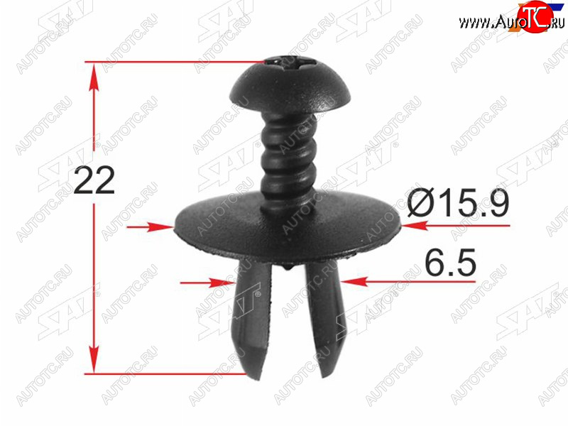 13 р. Клипса крепежная MERCEDES (1 шт.) SAT ST-M12523, stm12523 SAT ST-M12523  с доставкой в г. Воронеж