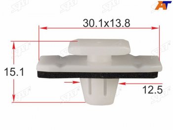 299 р. Клипса молдинга кузова HONDA (1 шт.) SAT ST-M12549  с доставкой в г. Воронеж. Увеличить фотографию 1