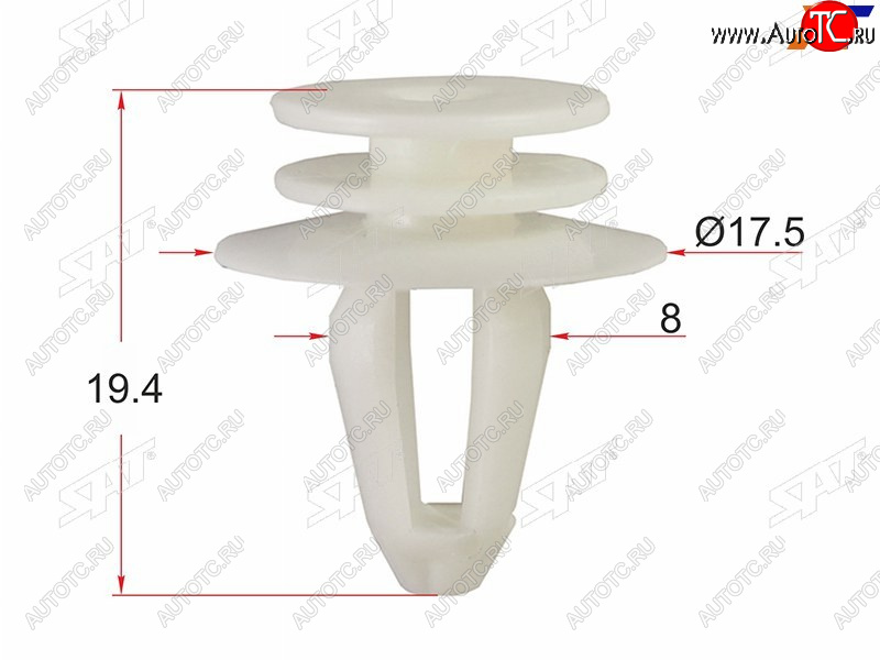 20 р. Клипса обшивки двери VAG (1 шт.) SAT ST-M12602  с доставкой в г. Воронеж