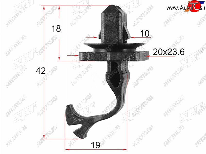 27 р. Клипса крепления накладки передней стойки TOYOTALEXUS (1 шт.) SAT ST-M12599  с доставкой в г. Воронеж