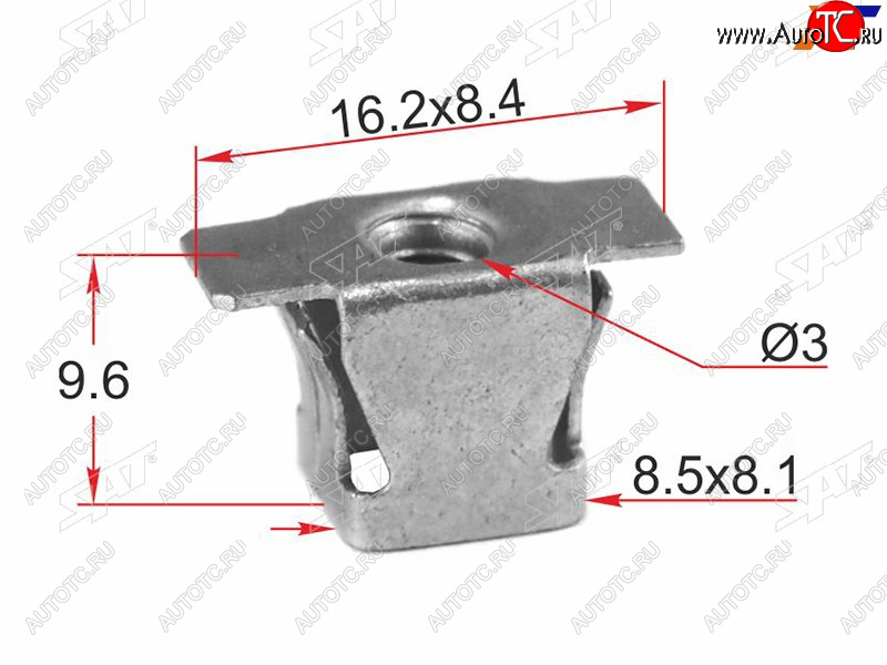 27 р. Гайка-фиксатор металлическая GM (1 шт.) SAT ST-M12644  с доставкой в г. Воронеж